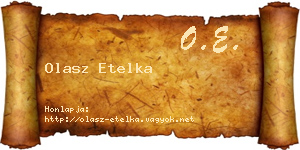 Olasz Etelka névjegykártya
